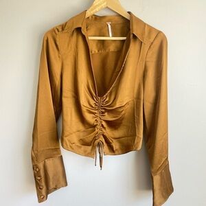 Free People Cropped Blouse